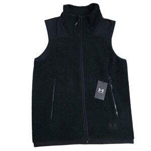 Under Armour Mission Boucle Vest Mens Size Small Full Zip Pockets Black UA NEW